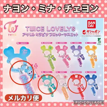 TWICE LOVELYS 아크릴 카라비너 플로키 마스코트 나연 미나