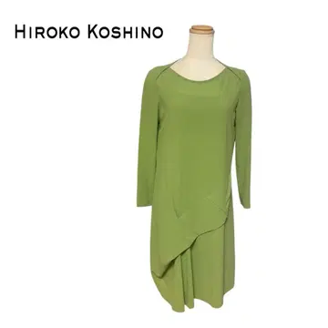 새상품급 HIROKO KOSHINO 히로코코시노 원피스 그린 38