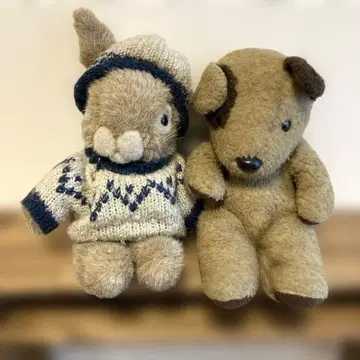 토끼와 개 봉제 인형 세트
