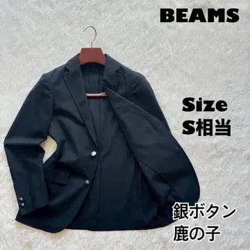 BEAMS 테일러드 자켓 카노코 은색 버튼 블랙 44