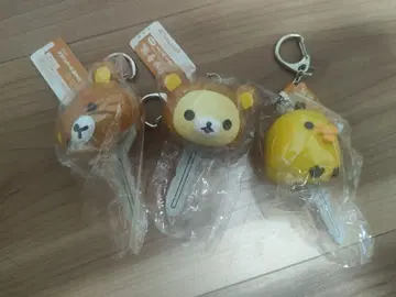 리락쿠마 소프트 비닐 키 커버 3종 세트