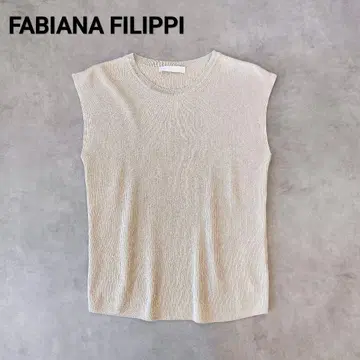 FABIANA FILIPPI 슬리브리스 니트 라메 풀오버