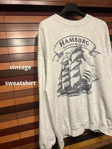 90s/빈티지/맨투맨/HAMBURG 선 그래픽