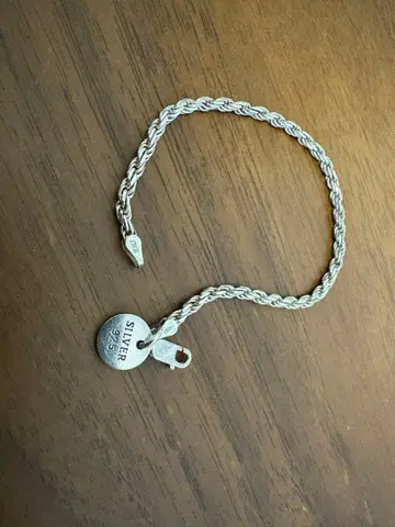 F.H.Jewelry 실버 925 뜨개질 체인 팔찌