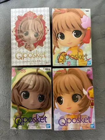 Qposket 카드캡터 사쿠라 피규어 4체 세트 미개봉 새상품