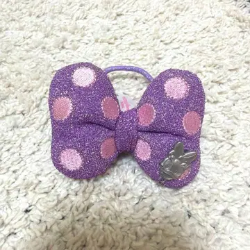 Disney 디즈니 데이지 리본 머리끈 헤어핀 미니 보라색