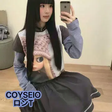 코이세이오 블라이스 스트라이프 더블 롱 슬리브