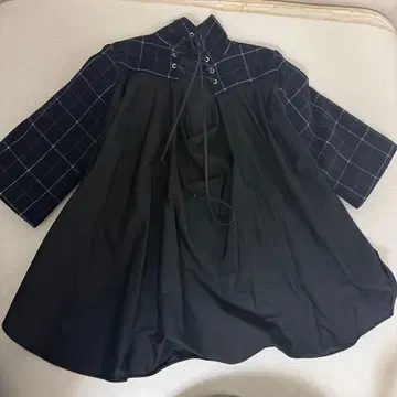 사카이 레이스업 디자인 긴팔 셔츠