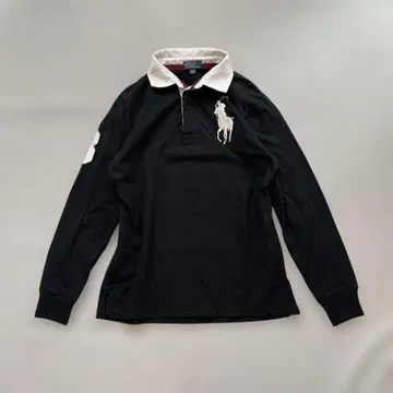 랄프 로렌 긴팔 라거 셔츠 블랙 M 빅 포니 카라 뒷면