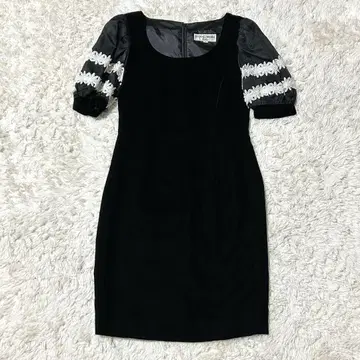 9호 모리 하나에 하나에모리 벨로아 원피스 플라워 레이스 퍼프 슬리브 M