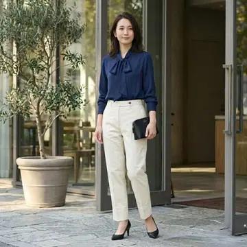 H290*데프레 팬츠 아이보리 36 코튼 일본제 투모로우랜드