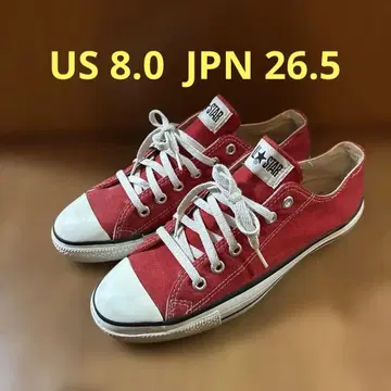 90s USA제 컨버스 올스타 로우컷 RED 8.0 26.5