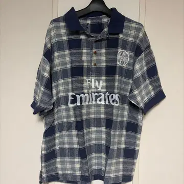첼시 Chelsea 체크 무늬 피케 셔츠 Fly Emirates