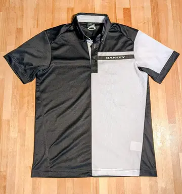 OAKLEY 피케 셔츠 M 블랙&화이트 오클리
