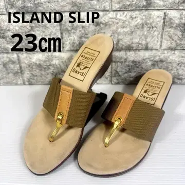[컨디션 최상] ISLAND SLIPPER 플립플랍 카키 7(23cm)
