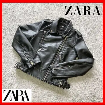 스테디셀러 인기! [ ZARA ] 자라 더블 라이더 자켓 인조 가죽 블랙