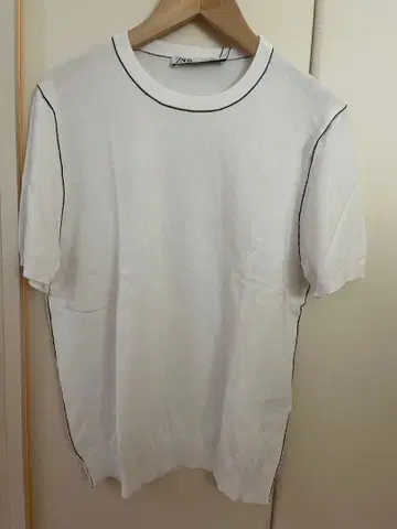새상품 zara 화이트 반팔 니트 XL
