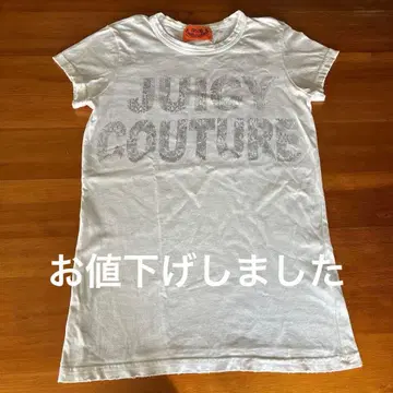 Juicy Couture 로고 프린트 티셔츠 S 사이즈 화이트