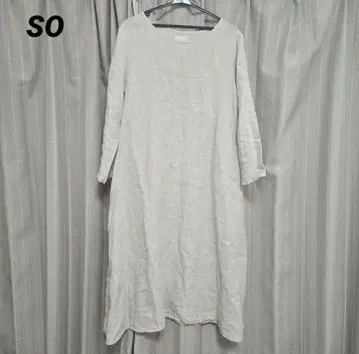 SO 에스오 린넨 A라인 롱 원피스 린넨 100%