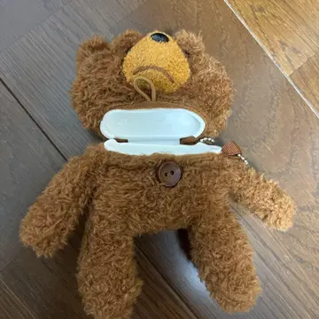 곰 모양 봉제 인형 AirPods 케이스