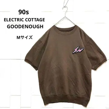 새상품급 90s 굿이너프 일렉트릭 코티지 반팔 맨투맨 브라운 M
