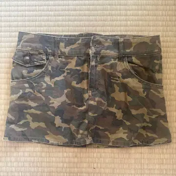 카모 패턴 타이트 스커트 레이스업