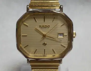 [ 작동품 레어 ] RADO 남성용 손목시계 쿼츠 골드 컬러