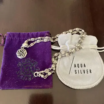 AQUA FORTIS 아쿠아 실버 목걸이 탑 수납 가방 포함 SV925