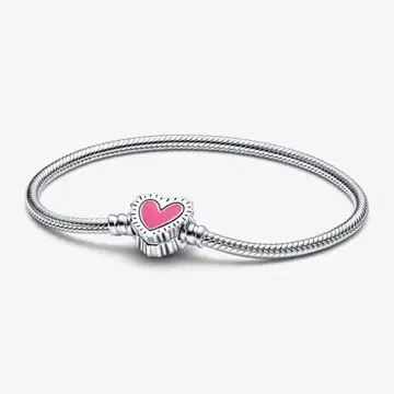 Pandora925 스털링 실버 하트 팔찌 size-18cm