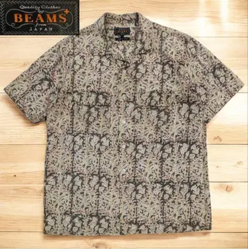 BEAMS PLUS 빔즈 플러스 오픈 카라 셔츠 올 패턴