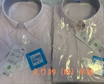 논아이론 드레스 셔츠 와이셔츠 반팔 M 2점 세트