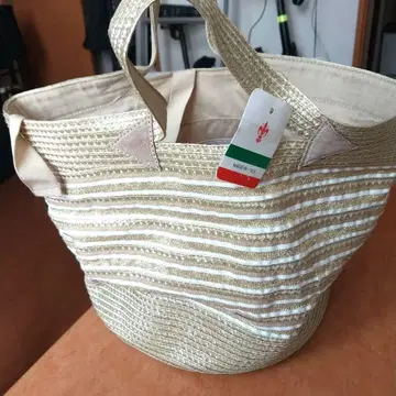 Caterina Bertini 골드 스트라이프 토트백