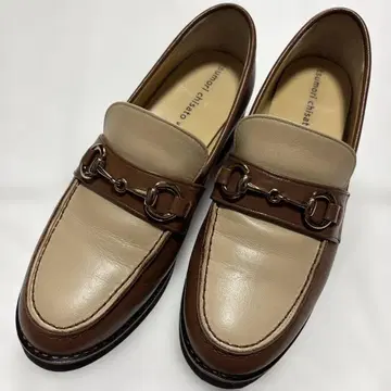 츠모리치사토 워크 천연 가죽 비트 로퍼 23cm