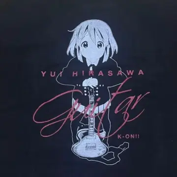 케이온! K-ON 너드 애니메이션 T셔츠 히라사와 유이 기타 티셔츠