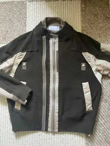 sacai 22SS MA-1 니트 도킹 블루종