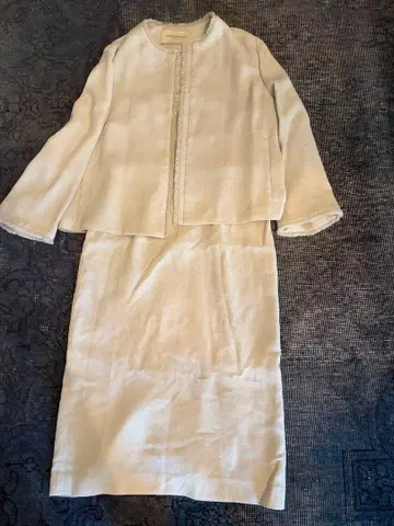 UNITED ARROWS 아이보리 린넨 자켓 원피스 세트