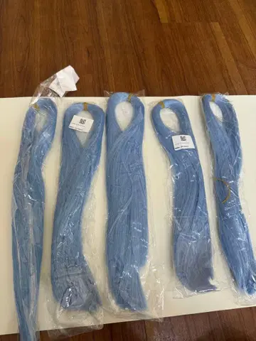 인형 가발 소재 스카이블루