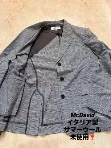 McDavid 이탈리아제 빈티지? 체크 고급 썸머 울 시착만 한 상품