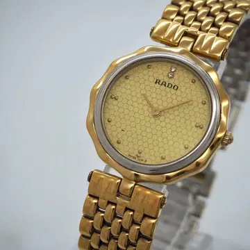 288 가동 RADO 시계 여성용 골드 라도 빈티지 다이아