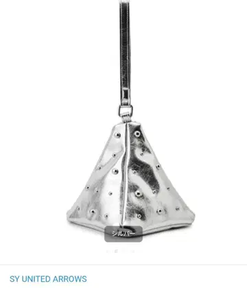 SY UNITED ARROWS 스터드 삼각형 숄더백 실버