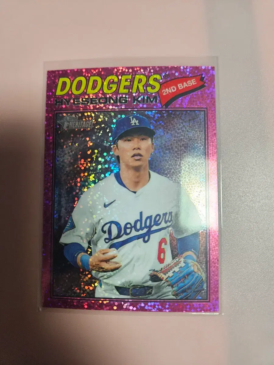 김혜성 2026 Topps Heritage 핑크 스파클