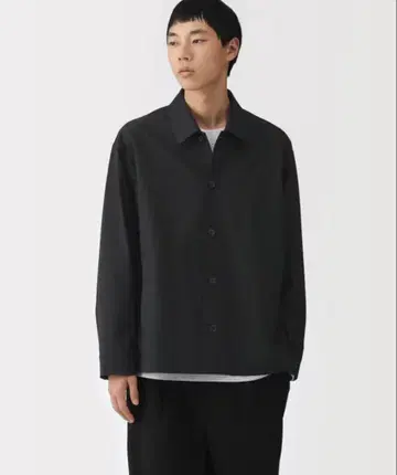 미사용 새상품 무인양품 MUJI 건조하기 쉬운 블루종 블랙 XL