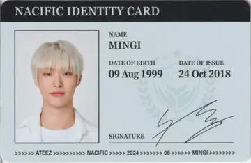 ATEEZ DEAR YOUTH 민기 NACIFIC