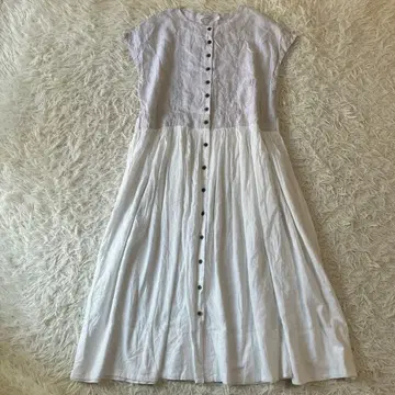 sun valley 선밸리 프렌치 린넨 절개 원피스 롱 개더