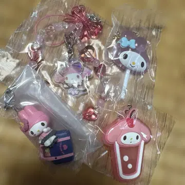 [ 익명 배송 ] 산리오 가챠 마이멜로디 헤이세이 갸루 참 외 4점 세트