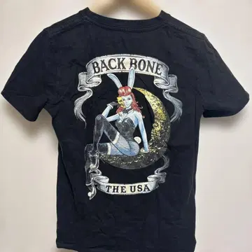 BACKBONE 그래픽 프린트 T셔츠 블랙 간지version