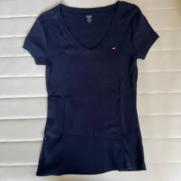 TOMMY HILFIGER 네이비 V넥 T셔츠 SP