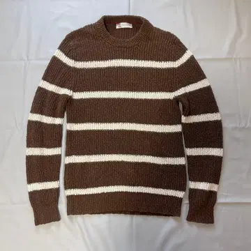 brunello cucinelli 코튼 린넨 보더 니트