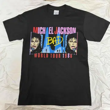80s 마이클 잭슨 BAD TOUR 88 티셔츠 JAPAN