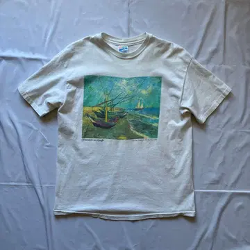구제 의류 90s Gogh 고흐 아트 T 반팔 프린트 셔츠 USA제